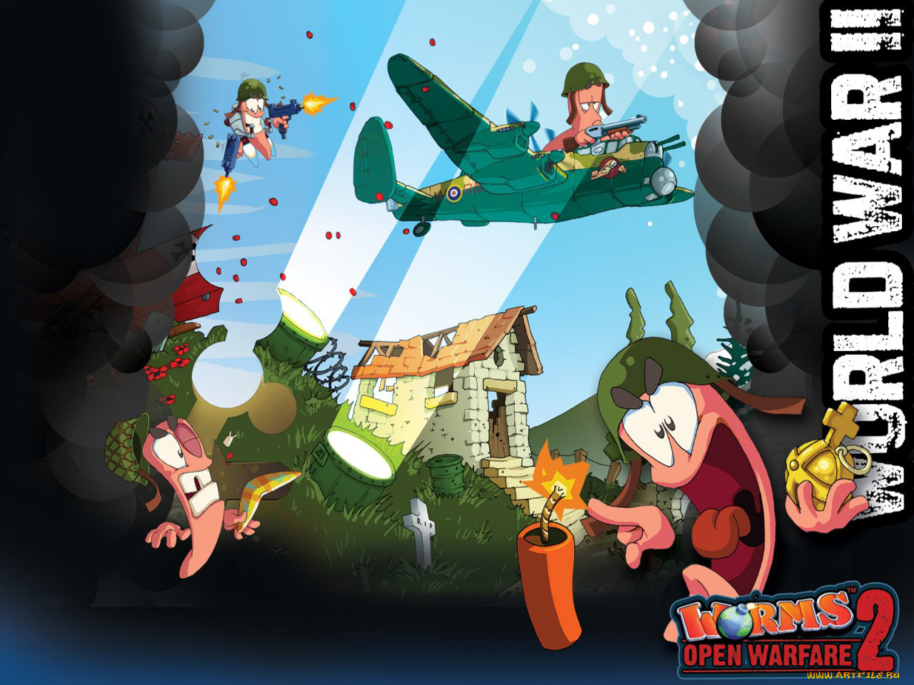 Обои Worms: Open Warfare 2 Видео Игры Worms: Open Warfare 2, обои для  рабочего стола, фотографии worms, open, warfare, видео, игры Обои для  рабочего стола, скачать обои картинки заставки на рабочий стол.